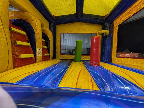 Combo Bounce & Slide House Blue & Yellow Inside