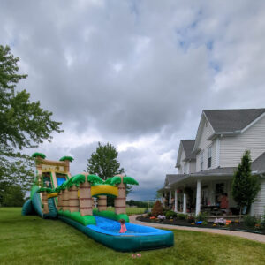 Water Slide with Slip & Slide into Pool