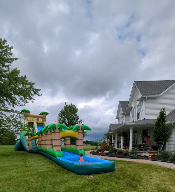 Water Slide with Slip & Slide into Pool