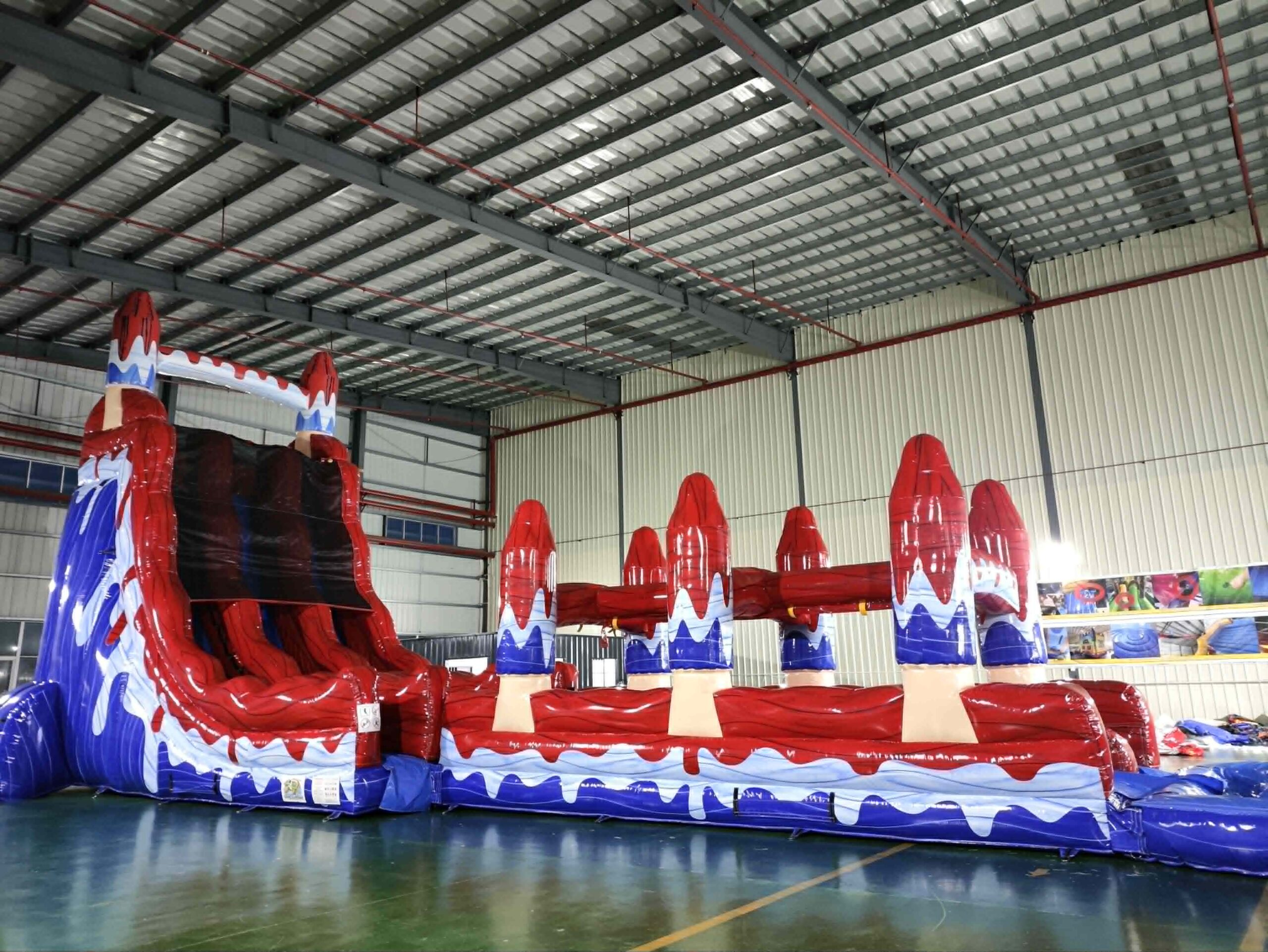 27FT DUAL-LANE WATER SLIDE & SLIP-N-SLIDE WITH POOL $800/day - Image 4